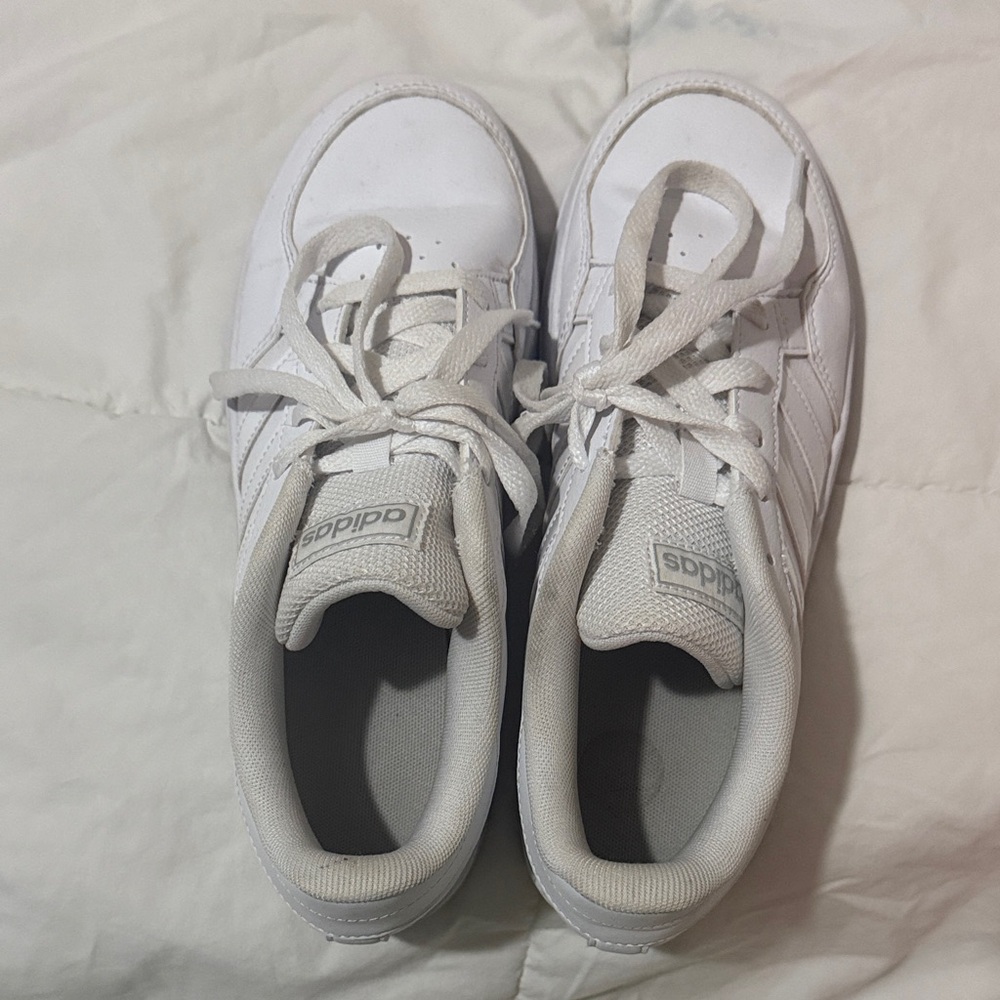 Adidas Kids White Lace-Up Sneakers